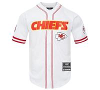Pro Standard Mens NFL Kansas City Chiefs Mesh Button Down Mesh Top White/Red L