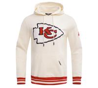 Pro Standard Mens NFL Kansas City Chiefs Retro Classics Pull Over Hoodie Eggshell/Red 2Xl