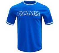 Pro Standard Mens NFL Los Angeles Rams Classic Chenille Short Sleeve Tee Royal Blue L