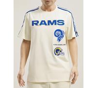 Pro Standard Mens NFL Los Angeles Rams Retro Classics Taping Tee Eggshell/Royal Blue L
