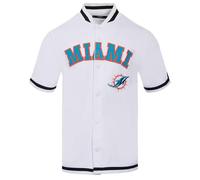 Pro Standard Mens NFL Miami Dolphins Classic Chenille Button Down White/Black L