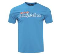 Pro Standard Mens NFL Miami Dolphins Classic Chenille Short Sleeve Tee Teal XL