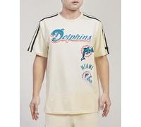 Pro Standard Mens NFL Miami Dolphins Retro Classics Taping Tee Eggshell/Black M