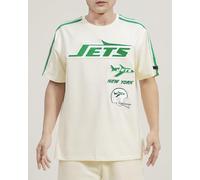 Pro Standard Mens NFL New York Jets Retro Classics Taping Tee Eggshell/Kelly Green XL