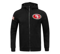 Pro Standard Mens NFL Philadelphia Eagles Classic Chenille Full Zip Hoodie Black S