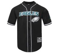 Pro Standard Mens NFL Philadelphia Eagles Mesh Button Down Top Black L