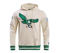Pro Standard Mens NFL Philadelphia Eagles Retro Classics Pull Over Hoodie Eggshell/Kelly Green Xl