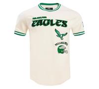 Pro Standard Mens NFL Philadelphia Eagles Retro Classics Short Sleeve Tee Eggshell/Kelly Green L