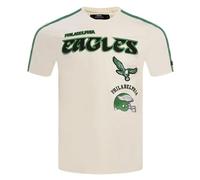 Pro Standard Mens NFL Philadelphia Eagles Retro Classics Taping Tee Eggshell/Kelly Green M
