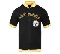 Pro Standard Mens NFL Pittsburgh Steelers Classic Chenille Button Down Black/Yellow S
