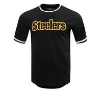 Pro Standard Mens NFL Pittsburgh Steelers Classic Chenille Short Sleeve Tee Black 2XL