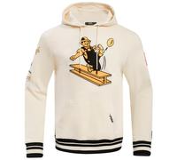 Pro Standard Men's NFL Pittsburgh Steelers Retro Classics Pull Over Hoodie Eggshell/Black 3XL
