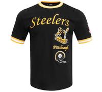 Pro Standard Mens NFL Pittsburgh Steelers Retro Classics Short Sleeve Tee Black/Yellow L