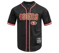 Pro Standard Mens NFL San Francisco 49Ers Mesh Button Down Mesh Top Black/Red L