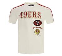 Pro Standard Mens NFL San Francisco 49Ers Retro Classics Taping Tee Eggshell/Red M