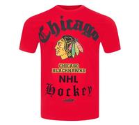 Pro Standard Men's NHL Chicago Blackhawks Old English S/S Tee Red