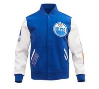 Pro Standard Men's NHL Classic M Wool Varsity Jacket, Dodger Blue/White, XL