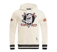 Pro Standard Men's NHL Retro Classics M Rib FLC Po Hoodie Hooded Sweatshirt, Eggshell/Black, XL