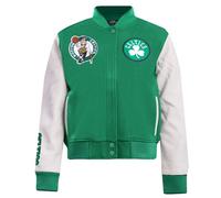 Pro Standard Womens NBA Boston Celtics Classic Chenille Varsity Jacket Kelly Green/White S