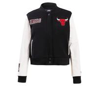 Pro Standard Womens NBA Chicago Bulls Classic Chenille Varsity Jacket Black/White S