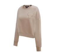 Pro Standard Womens NBA Chicago Bulls Neutral Crewneck Sweatshirt Taupe XS
