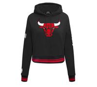 Pro Standard Womens NBA Chicago Bulls Retro Classics Cropped Pullover Hoodie Black/Red XS