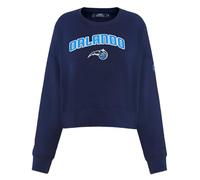 Pro Standard Women's NBA Classic Chenille W FLC Crewneck Sweatshirt, Midnight Navy, M