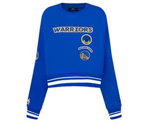 Pro Standard Womens NBA Golden State Warriors Retro Classics Crewneck Sweatshirt Royal Blue L