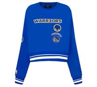 Pro Standard Womens NBA Golden State Warriors Retro Classics Crewneck Sweatshirt Royal Blue M