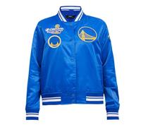 Pro Standard Womens NBA Golden State Warriors Retro Classics Satin Jacket Royal Blue S