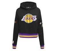 Pro Standard Womens NBA Los Angeles Lakers Retro Classics Cropped Pullover Hoodie Black/Purple/Yellow XL