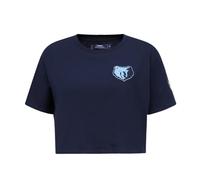 Pro Standard Womens NBA Memphis Grizzlies Classic Chenille Short Sleeve Boxy Tee Midnight Navy XL