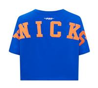 Pro Standard Womens NBA New York Knicks Wingspan Short Sleeve Boxy Tee Royal Blue XL