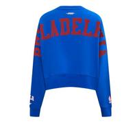 Pro Standard Womens NBA Philadelphia 76ers Wingspan Sweatshirt Royal Blue 2XL