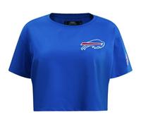 Pro Standard Womens NFL Buffalo Bills Classic Chenille Short Sleeve Boxy Tee Royal Blue L