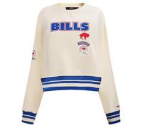 Pro Standard Womens NFL Buffalo Bills Retro Classics Crewneck Sweatshirt Eggshell/Royal Blue Xl