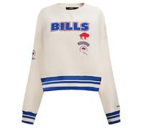 Pro Standard Womens NFL Buffalo Bills Retro Classics Crewneck Sweatshirt Eggshell/Royal Blue Xs