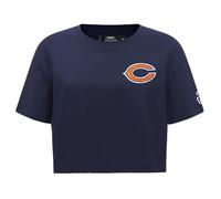 Pro Standard Womens NFL Chicago Bears Classic Chenille Short Sleeve Boxy Tee Midnight Navy M