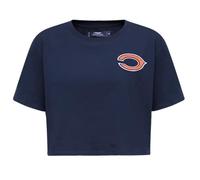 Pro Standard Womens NFL Chicago Bears Classic Chenille Short Sleeve Boxy Tee Midnight Navy S