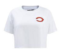 Pro Standard Womens NFL Chicago Bears Classic Chenille Short Sleeve Boxy Tee White XL