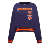 Pro Standard Womens NFL Chicago Bears Retro Classics Crewneck Sweatshirt Midnight Navy/Orange/Midnight Navy Xs