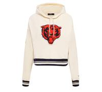 Pro Standard Womens Nfl Chicago Bears Retro Classics Cropped Pullover Hoodie Eggshell/Midnight Navy L