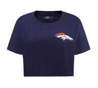 Pro Standard Womens NFL Denver Broncos Classic Chenille Short Sleeve Boxy Tee Midnight Navy XL