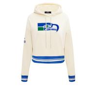 Pro Standard Womens Nfl Denver Broncos Retro Classics Cropped Pullover Hoodie Eggshell/Royal Blue 2Xl