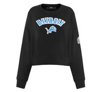 Pro Standard Womens NFL Detroit Lions Classic Chenille Crewneck Sweatshirt Black L
