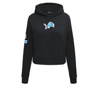 Pro Standard Womens NFL Detroit Lions Classic Chenille Cropped Pullover Hoodie Black L