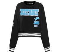 Pro Standard Womens NFL Detroit Lions Retro Classics Crewneck Sweatshirt Black Xl