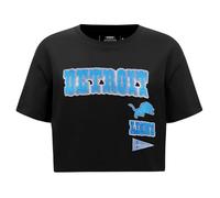Pro Standard Womens NFL Detroit Lions Retro Classics Short Sleeve Boxy Tee Black 2XL