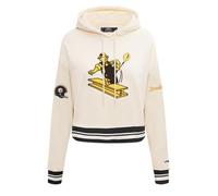 Pro Standard Womens Nfl Jacksonville Jaguars Retro Classics Cropped Pullover Hoodie Eggshell/Black M