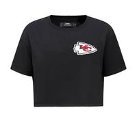 Pro Standard Womens NFL Kansas City Chiefs Classic Chenille Short Sleeve Boxy Tee Black 2XL